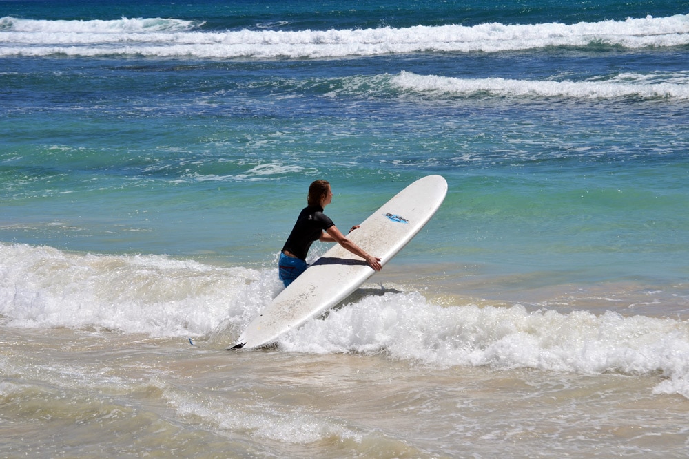 Wellenreiten und Surfen auf Guadeloupe