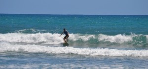 Surfer auf Guadeloupe