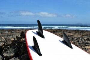 Surfboard am Strand