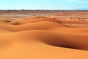 Sanddünen in der Sahara Wüste von Marokko