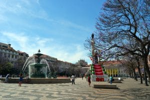 Praça de D. Pedro IV - Rossio Square - Lissabon Portugal