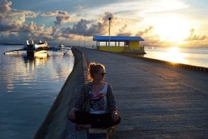 Siargao Santa Monica Pier zum Sonnenuntergang - Philippinen