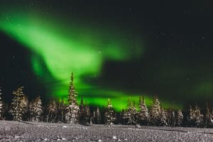 Nordlichter in Yllas, Lappland