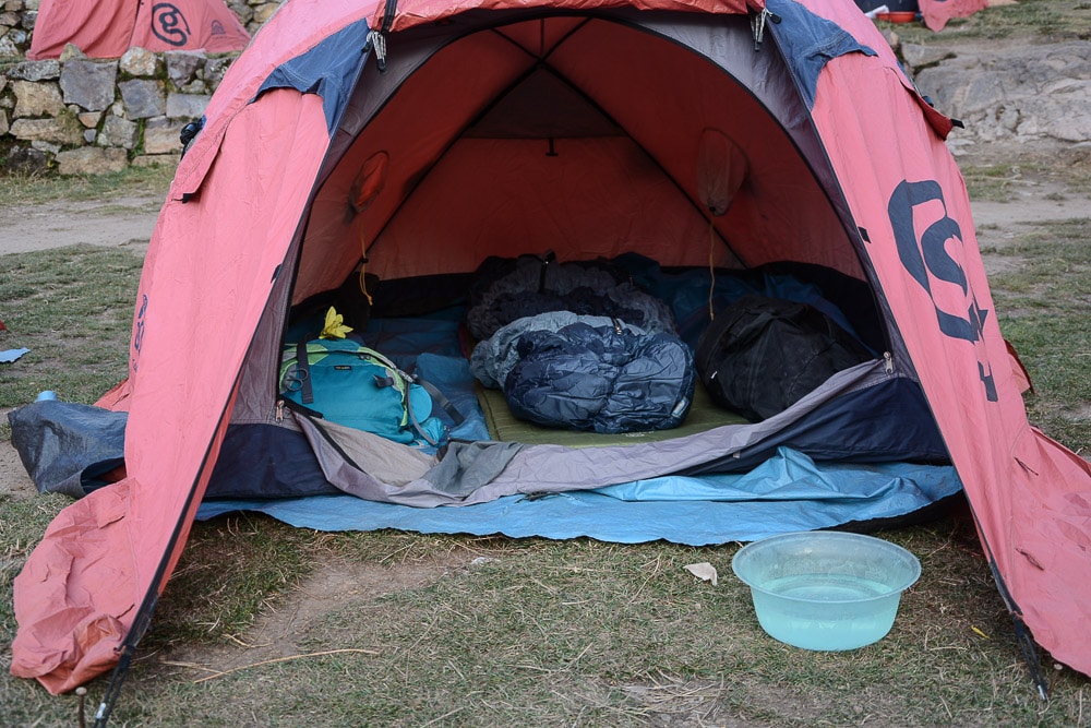 Lares Trek nach Machu Picchu: Tag 1 Campingplatz Cuncani