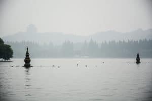 Westsee Hangzhou, China - Bootsfahrt