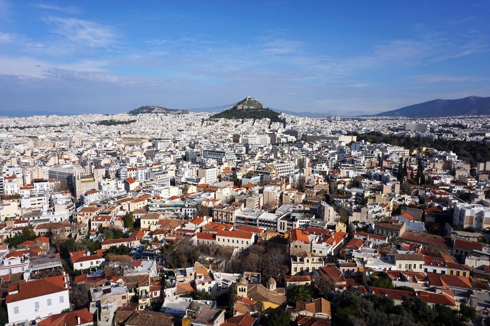 Athen Highlights: Aussicht von der Akropolis auf die Stadt