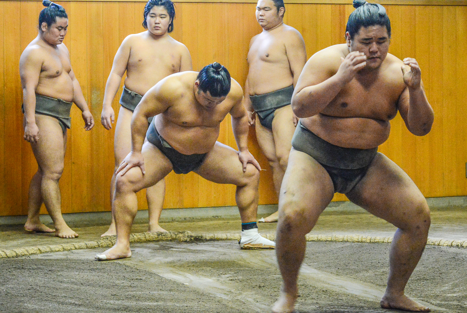 Tokio Highlights in 48 Stunden: Sumoringer beim Training