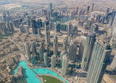 Ausblick von Downtown Dubai vom Burj Khalifa - Dubai Tipps