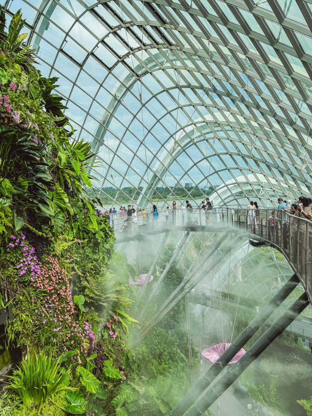 Cloud Forest Singapur in den Gardens by the Bay - Skywalk