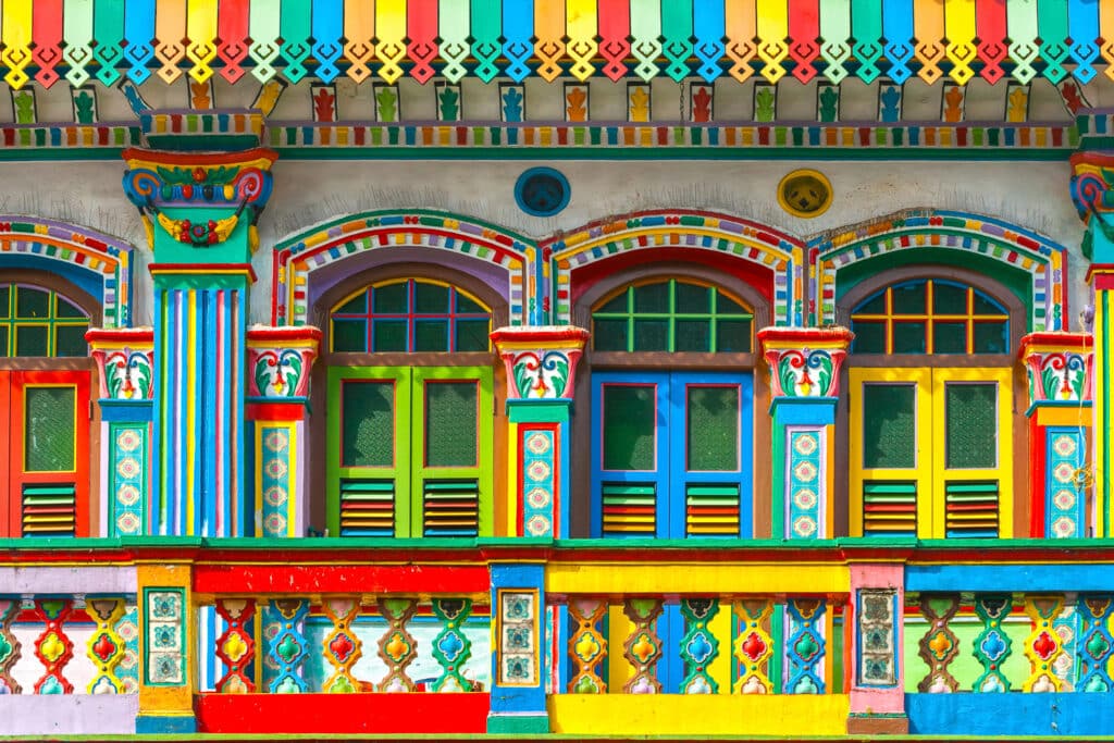 Little India Singapur - Bunte Häuserfassaden