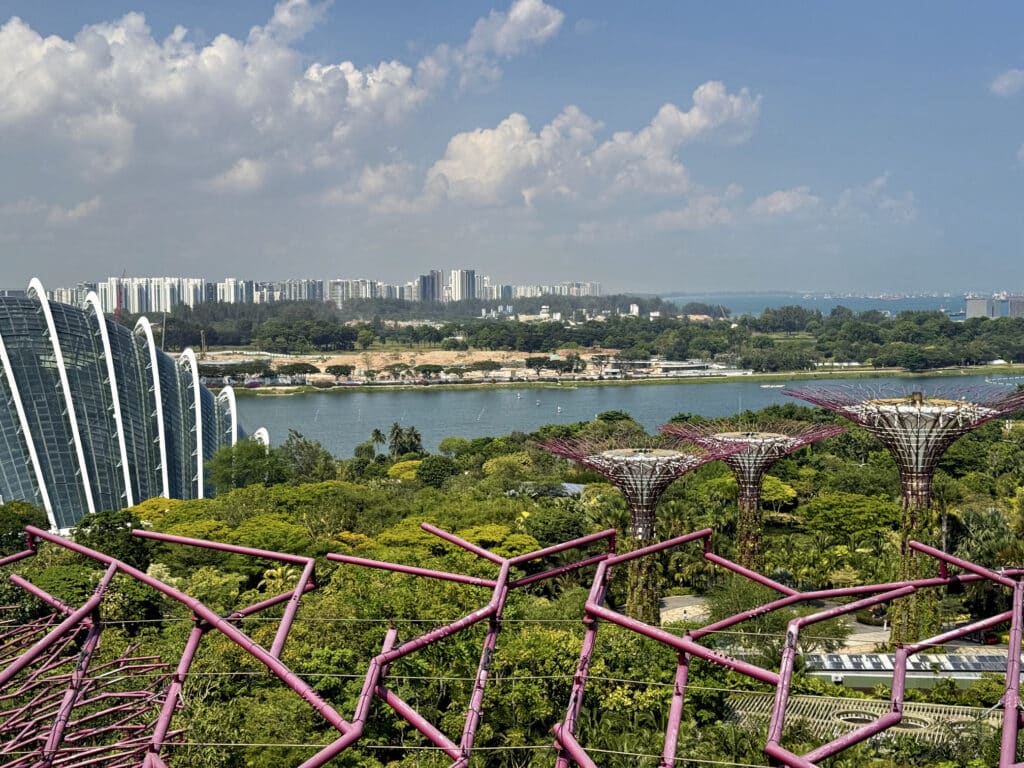Supertree Observatory: Aussicht über die Gardens by the Bay in Singapur
